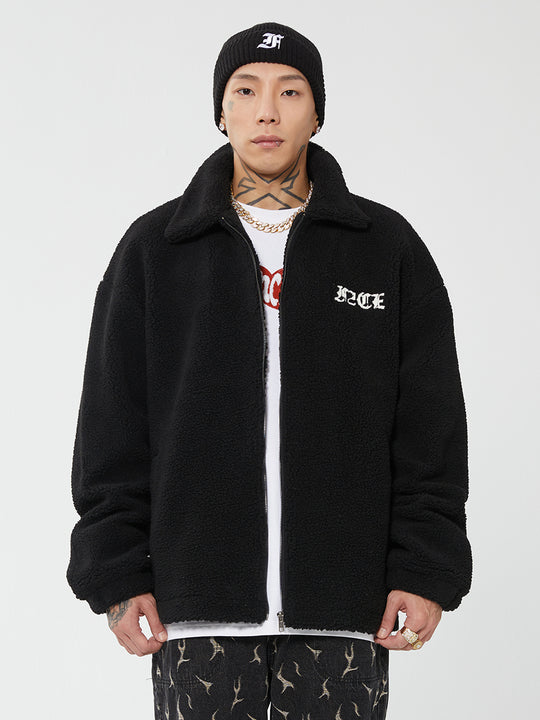 F2CE Ideal Reality Embroidered Sherpa Fleece Jacket | Face 3 Face