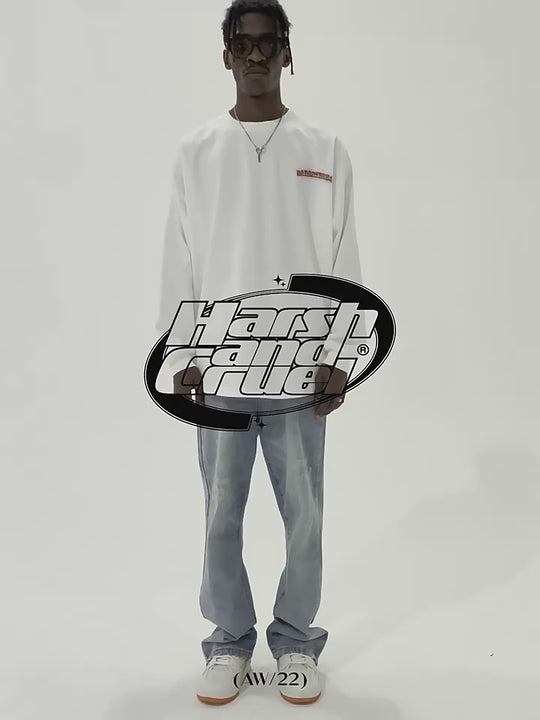 Harsh and Cruel Micro Flared Distressed Denim