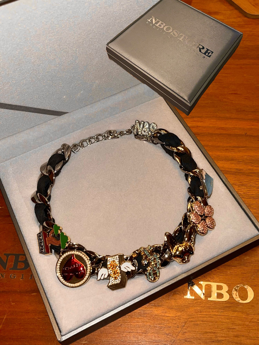 NboStore × Supplier Pearl Love Rotatable Necklace | Face 3 Face