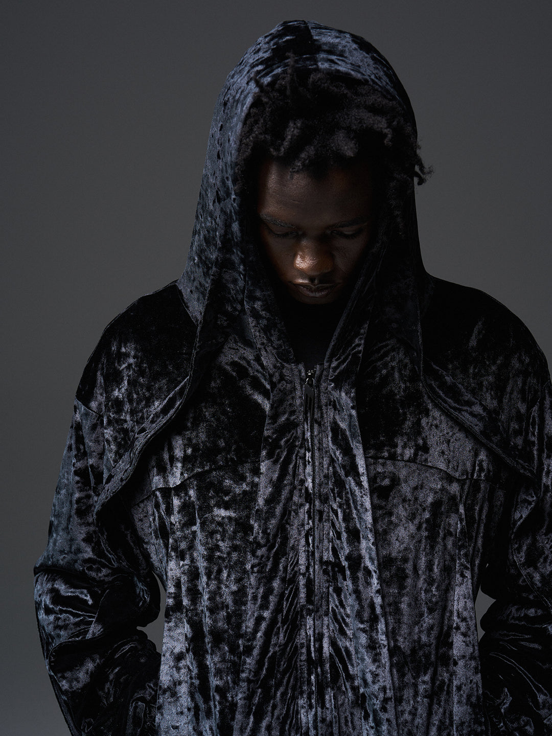 BLIND NO PLAN 3D Fly Hank Velvet Zipper Hoodie