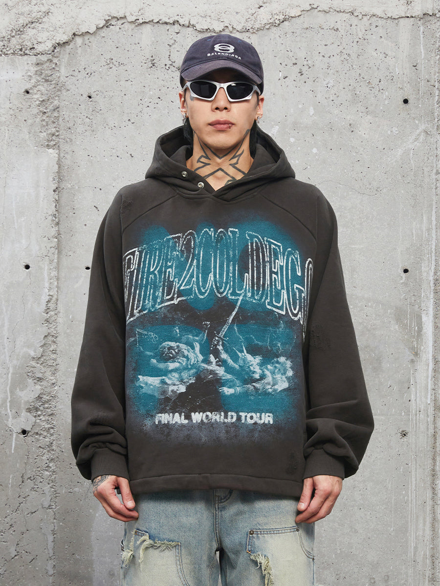 F2CE Graffiti Printing Hoodie