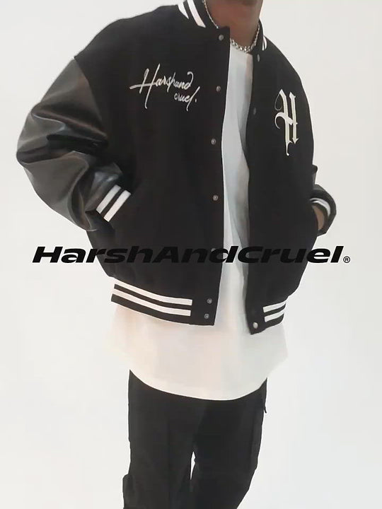 Harsh and Cruel Loose Casual Embroidered Baseball Jacket