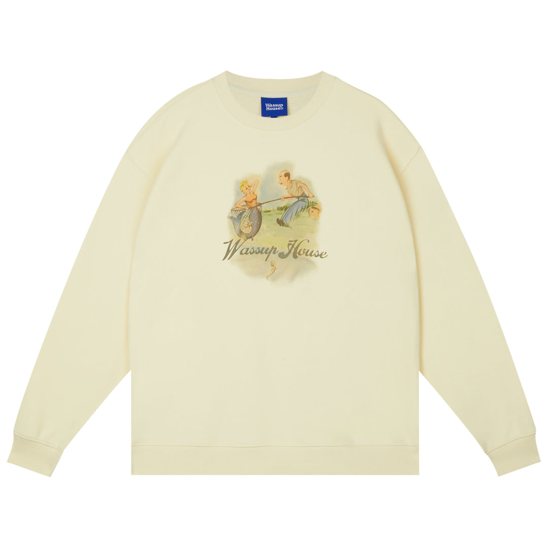 Wassup House Mermaid Tale Printed Sweatshirt