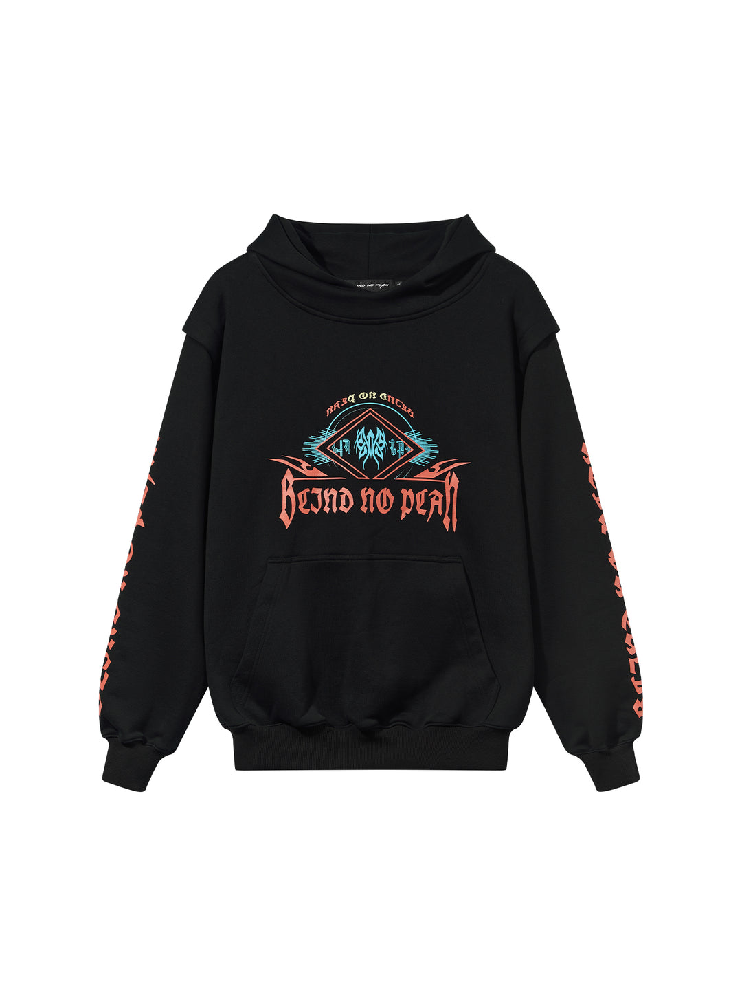 BLIND NO PLAN Fake Two Printed Hoodie