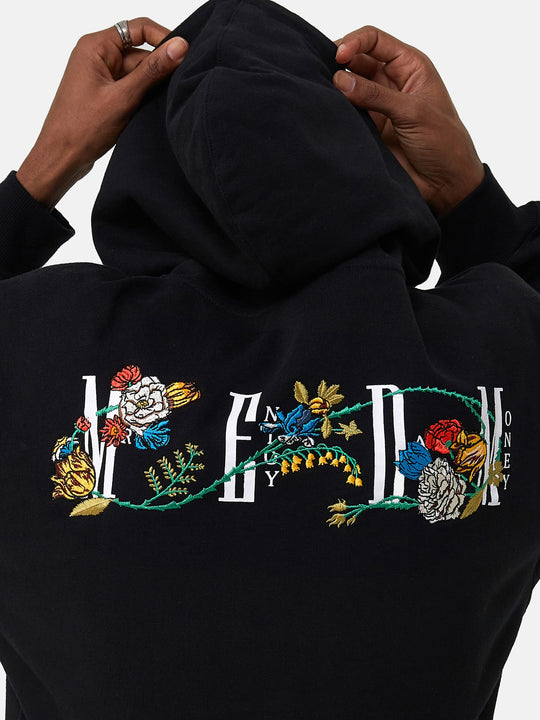 MEDM Letters Printed Flower Hoodie | Face 3 Face