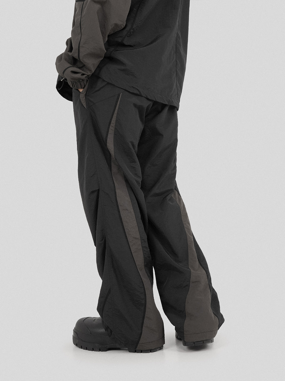 UNDERWATER Colorblocking Dull Leaf Spliced Pants