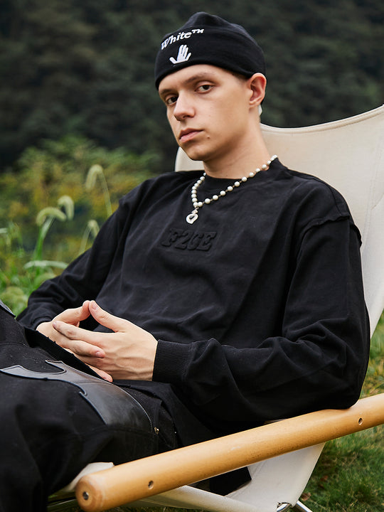 F2CE Dimensional Letter LOGO Long Sleeved Tee | Face 3 Face