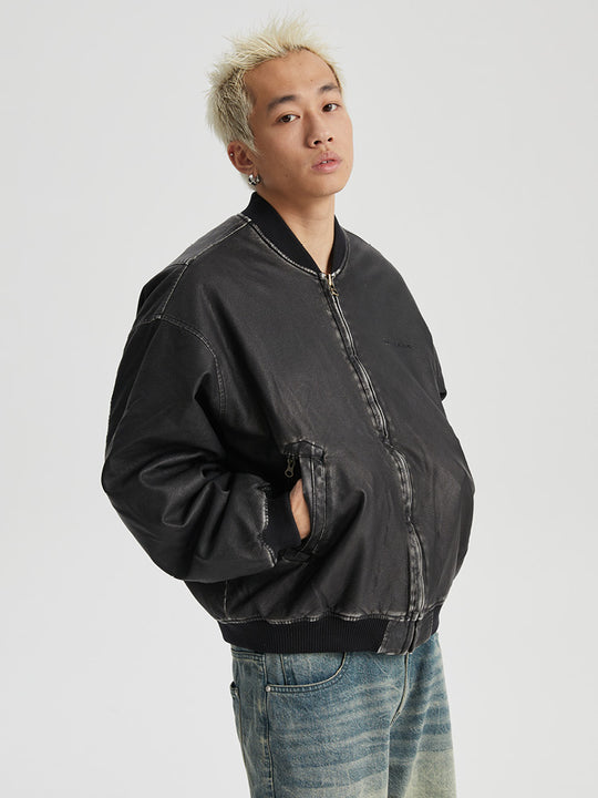 Wassup House Vintage MA-1 Flight Leather Jacket