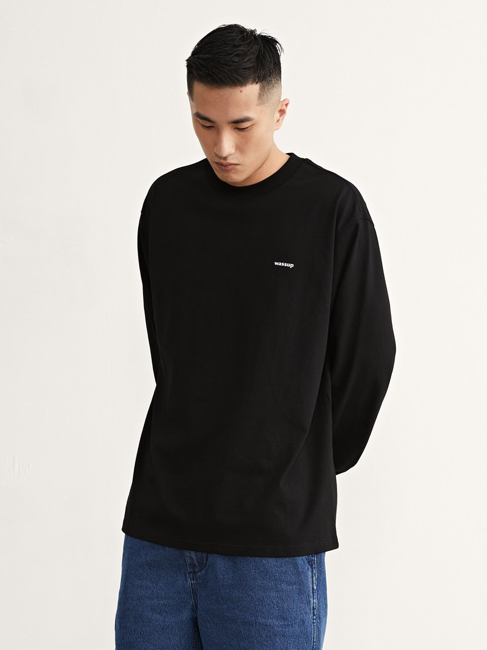 Wassup House Basic Small Logo Long Sleeved Tee