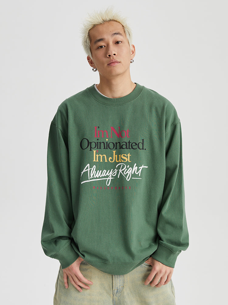 Wassup House Slogan Graffiti Print Sweatshirt