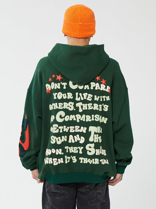 F2CE Foam Printing Embroidery Loose Pullover Hoodie | Face 3 Face