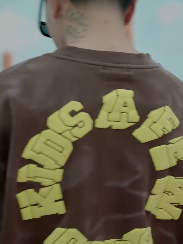 AFGK Wave Pattern Washed Old Sweatshirt