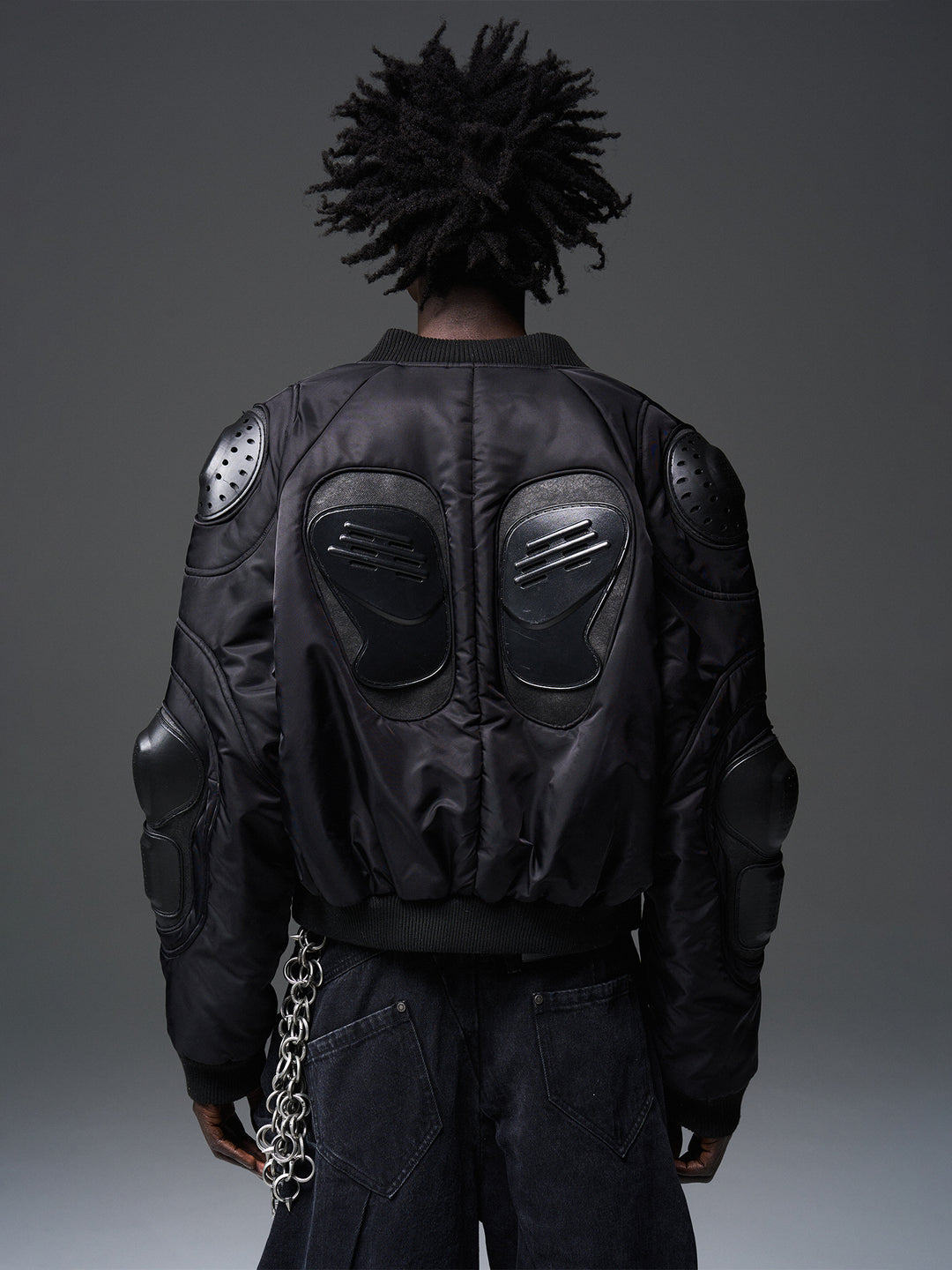 BLIND NO PLAN x BLACK8 Heavy Craft Armor Device Bomber Jacket