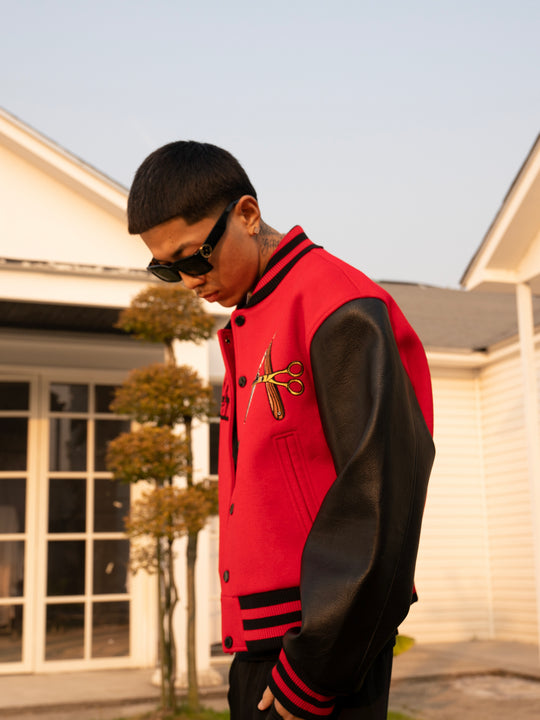 Racer varsity jacket | Barber Varsity Jacket| Face 3 Face