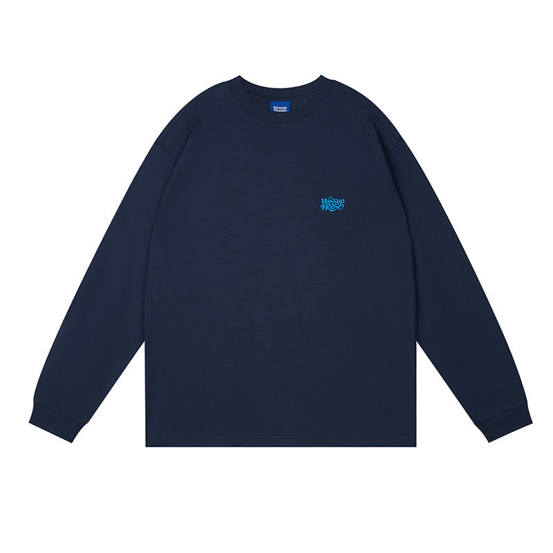 Wassup House Liner Font Logo Long Sleeved Tee