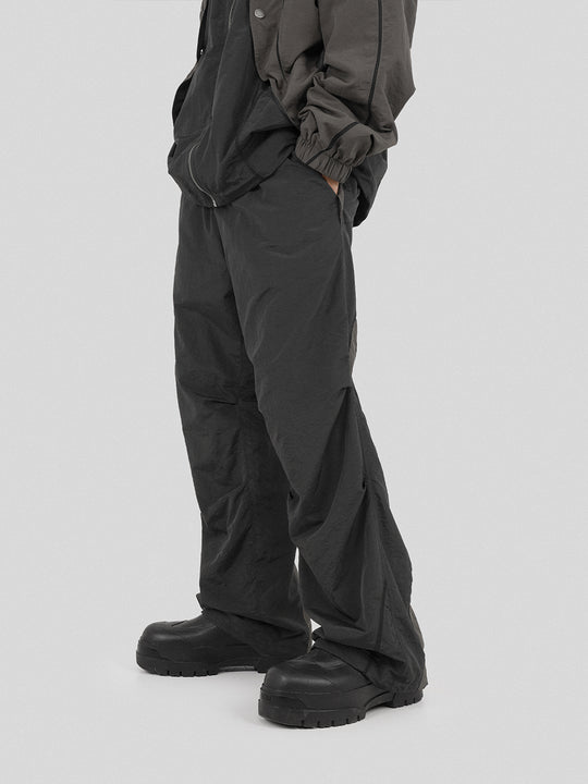 UNDERWATER Colorblocking Dull Leaf Spliced Pants