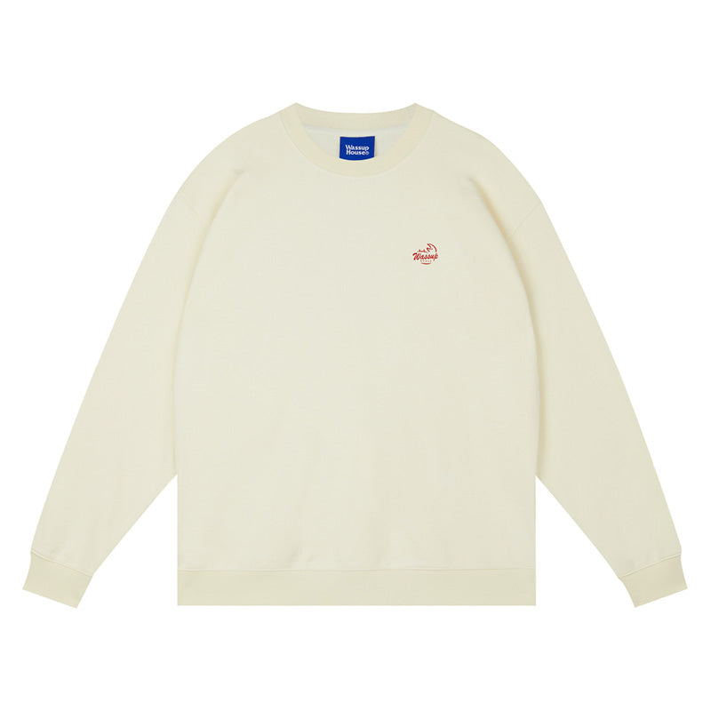 Wassup House Crab Graffiti Word Foam Printing Sweatshirt