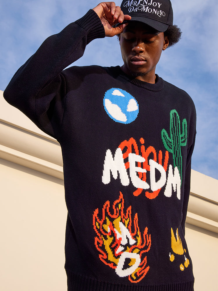 MEDM Campfire Cactus Knit Sweater | Face 3 Face