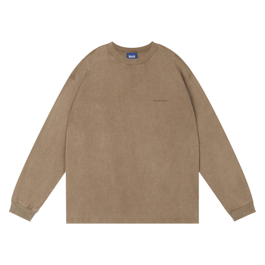 Wassup House Washed Faded Logo Long Sleeved Tee