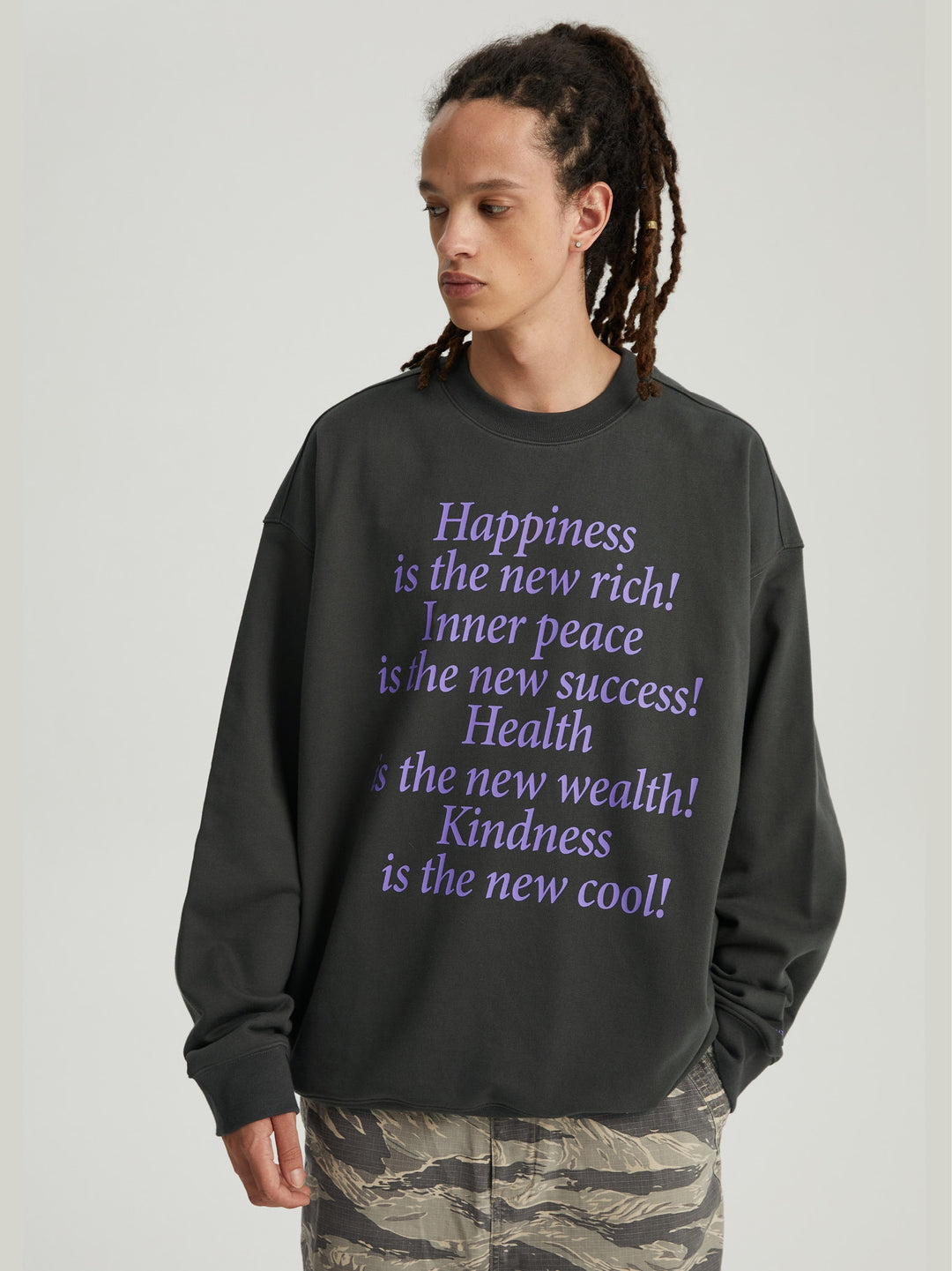 Wassup House Slogan Printing Sweatshirt