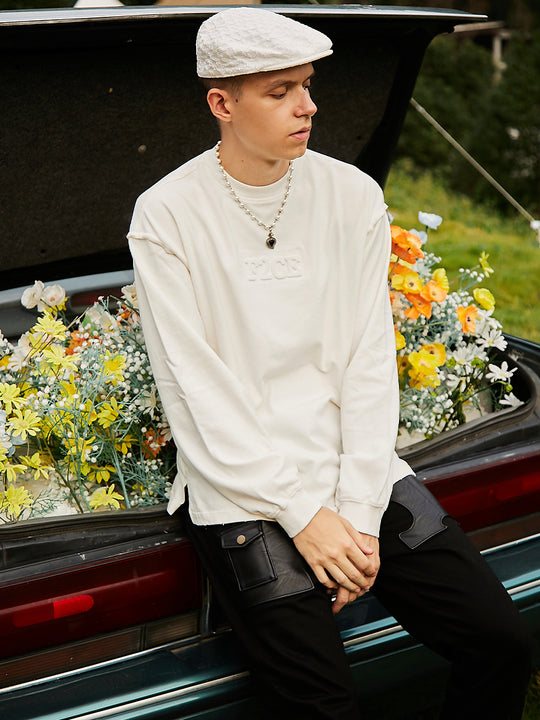 F2CE Dimensional Letter LOGO Long Sleeved Tee | Face 3 Face