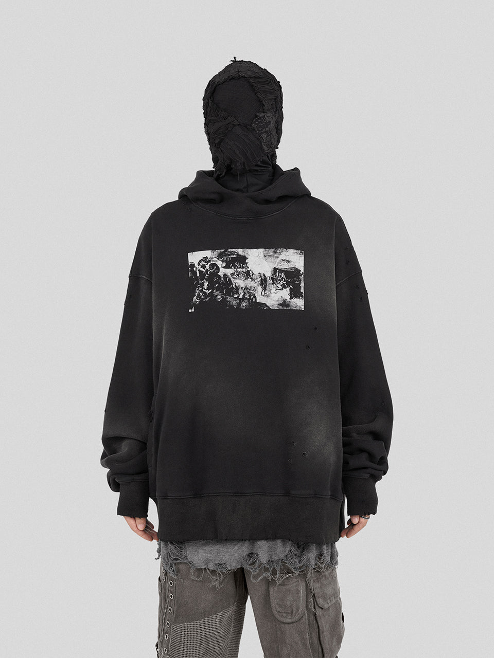 UNDERWATER The Deluge Printed Faded Hoodie