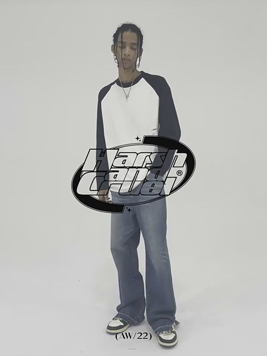 Harsh and Cruel Washed Frayed Straight Denim