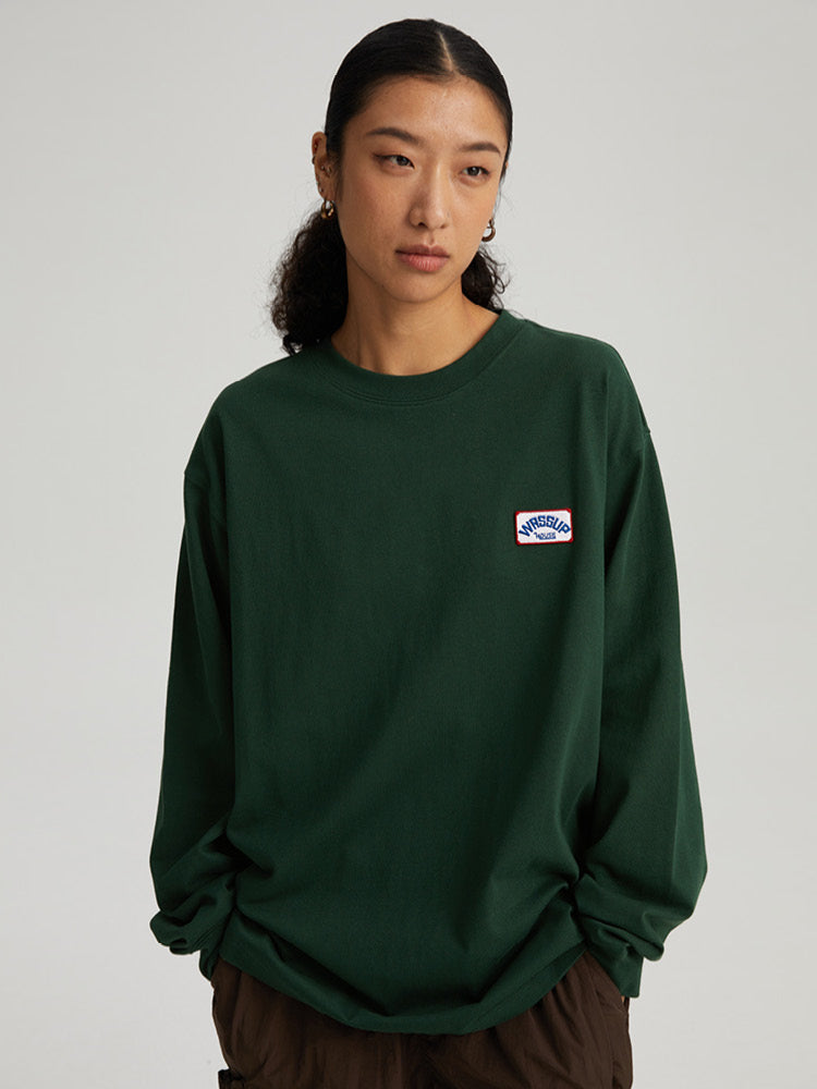 Wassup House Retro Logo Embroidery Chapter Long Sleeved Tee