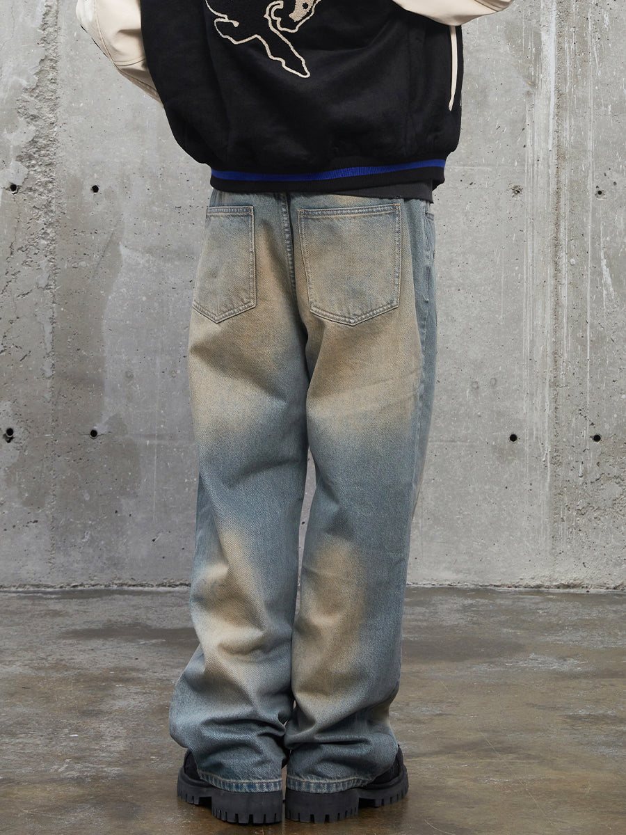 F2CE Vintage Wash Front Pockets Denim Jeans