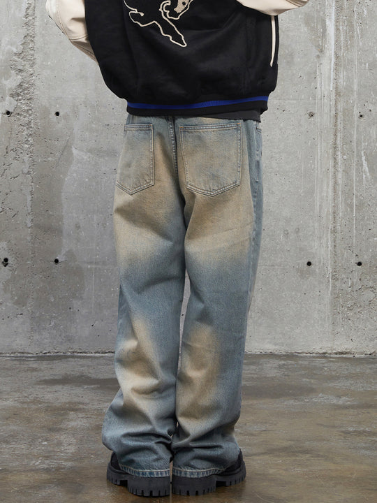 F2CE Vintage Wash Front Pockets Denim Jeans