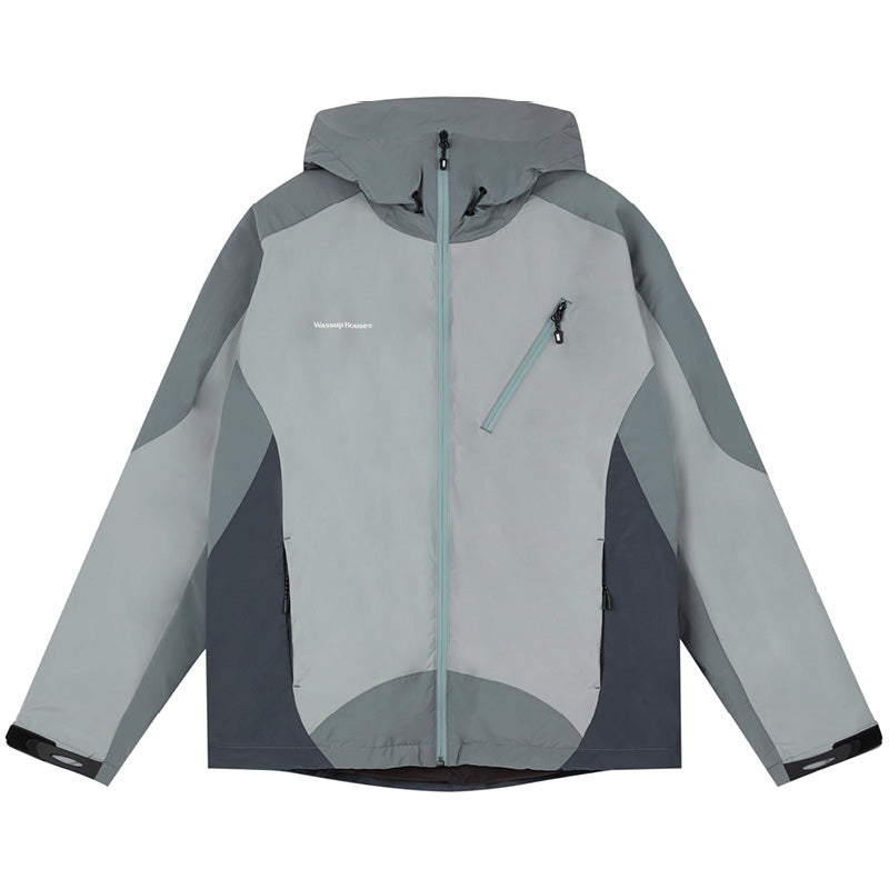 Wassup House Color Blocking Waterproof Hooded Jacket