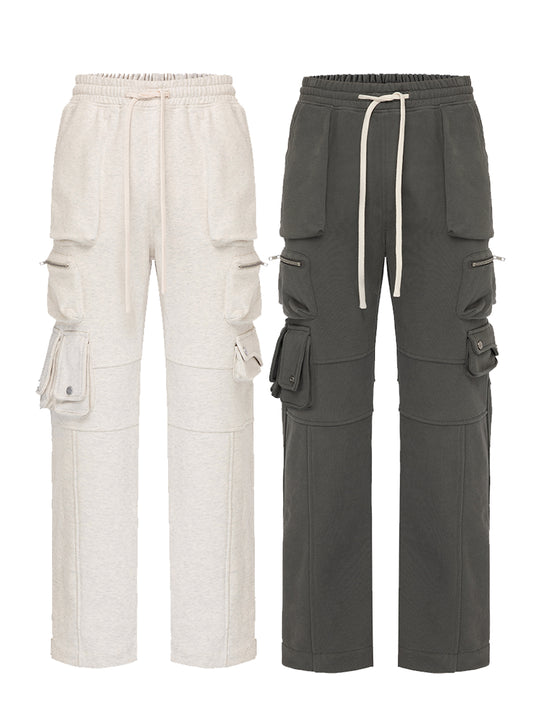 F2CE Functional Multi Zipper 3D Pockets Cargo Sweatpants