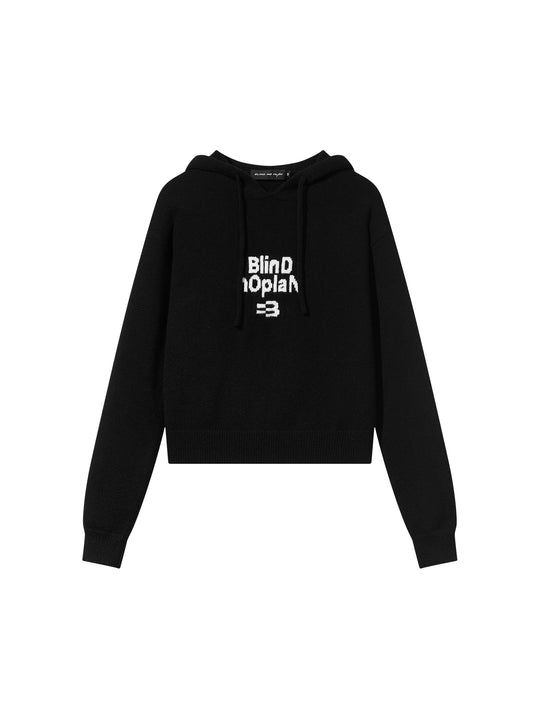 BLIND NO PLAN Basic LOGO Knit Hoodie