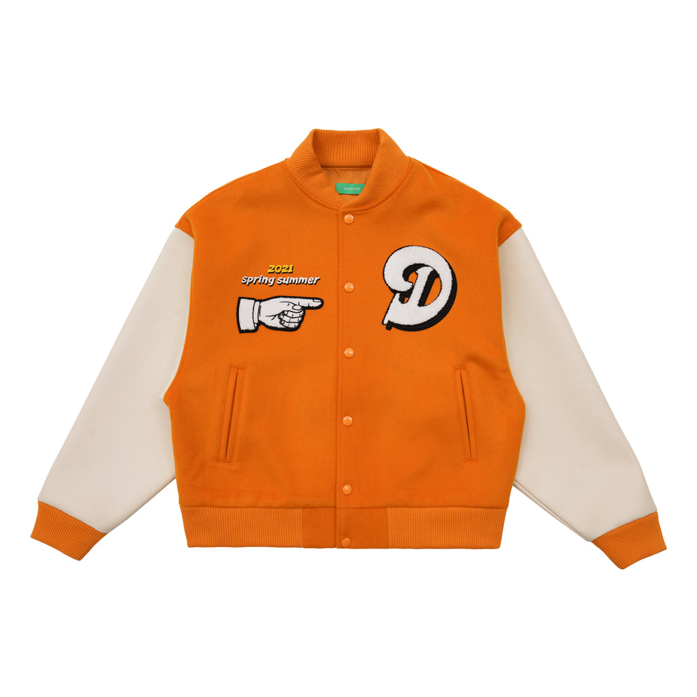 DONCARE Legs Varsity Baseball Jacket | Face 3 Face