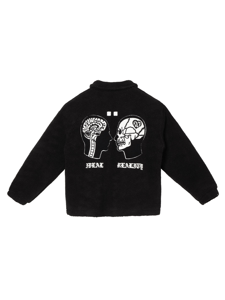 F2CE Ideal Reality Embroidered Sherpa Fleece Jacket | Face 3 Face