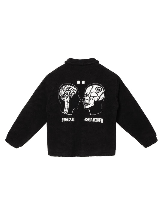 F2CE Ideal Reality Embroidered Sherpa Fleece Jacket | Face 3 Face