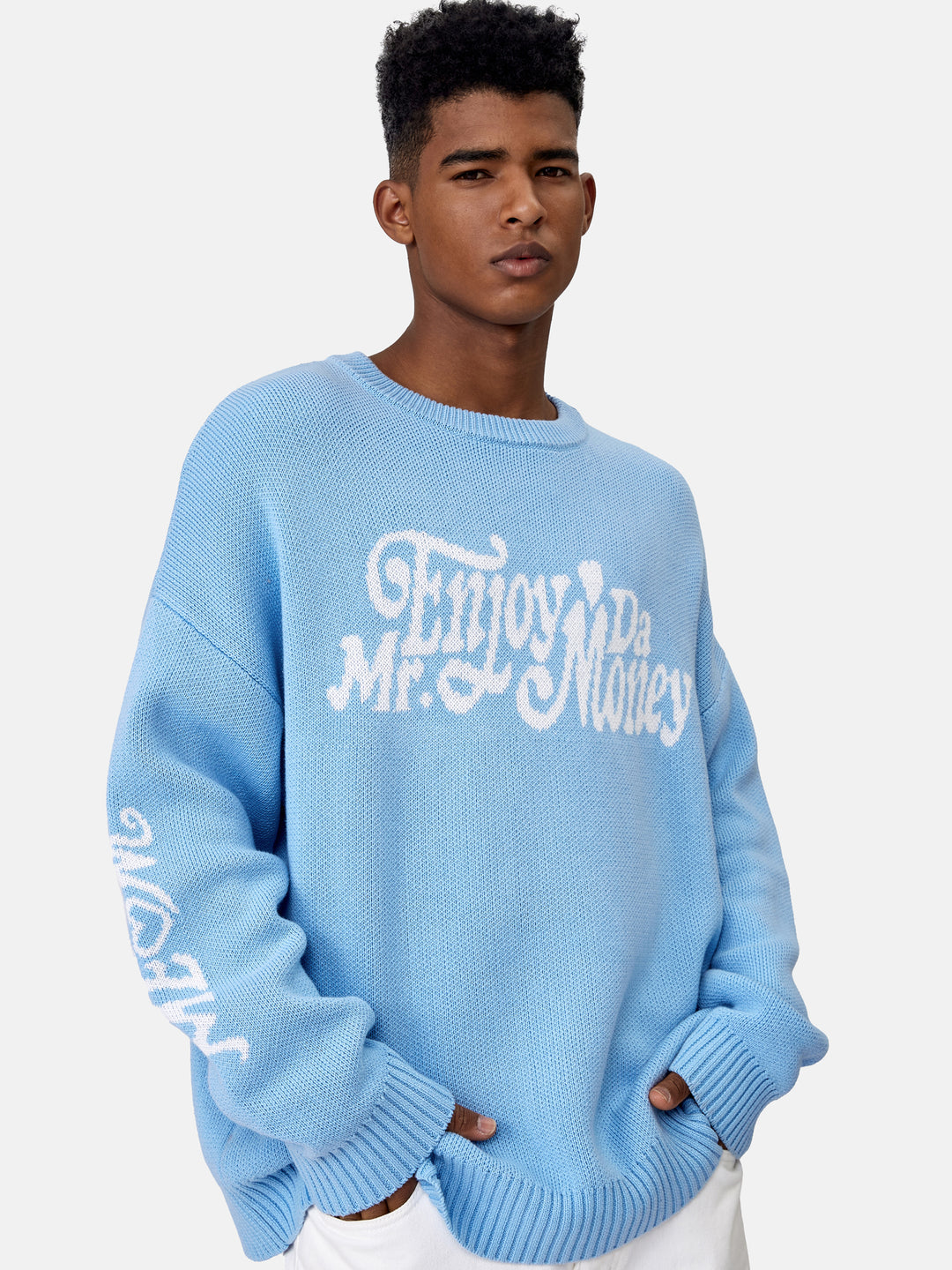 MEDM Flower Font Logo Knit Sweater | Face 3 Face