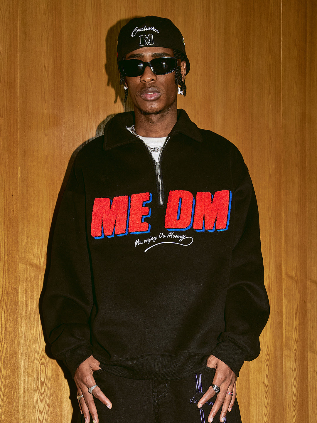 MEDM Half Zipper Logo POLO Sweatshirts | Face 3 Face