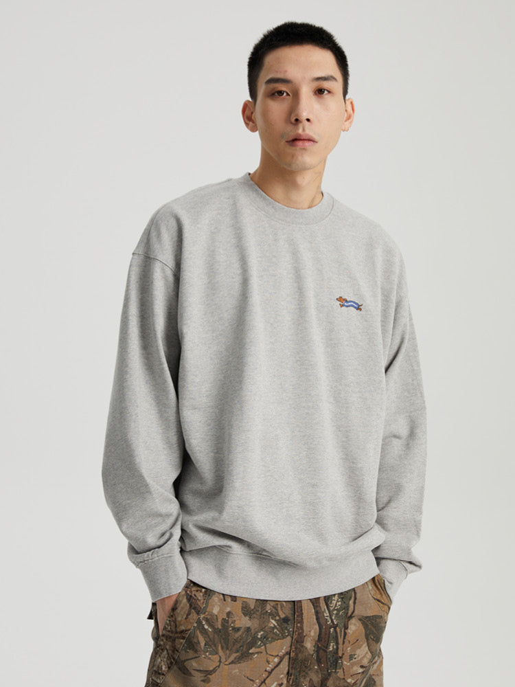 Wassup House Dachshund Running Printed Sweatshirt