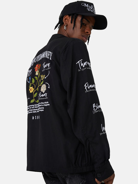 MEDM Flower Letter Embroidery Jacket | Face 3 Face
