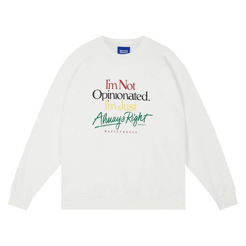 Wassup House Slogan Graffiti Print Sweatshirt