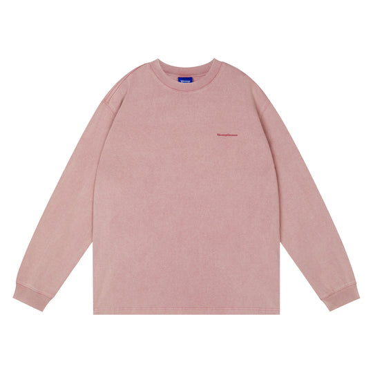 Wassup House Washed Faded Logo Long Sleeved Tee