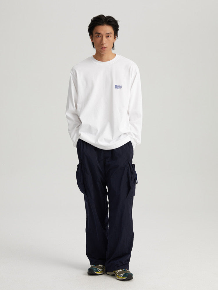 Wassup House Liner Font Logo Long Sleeved Tee